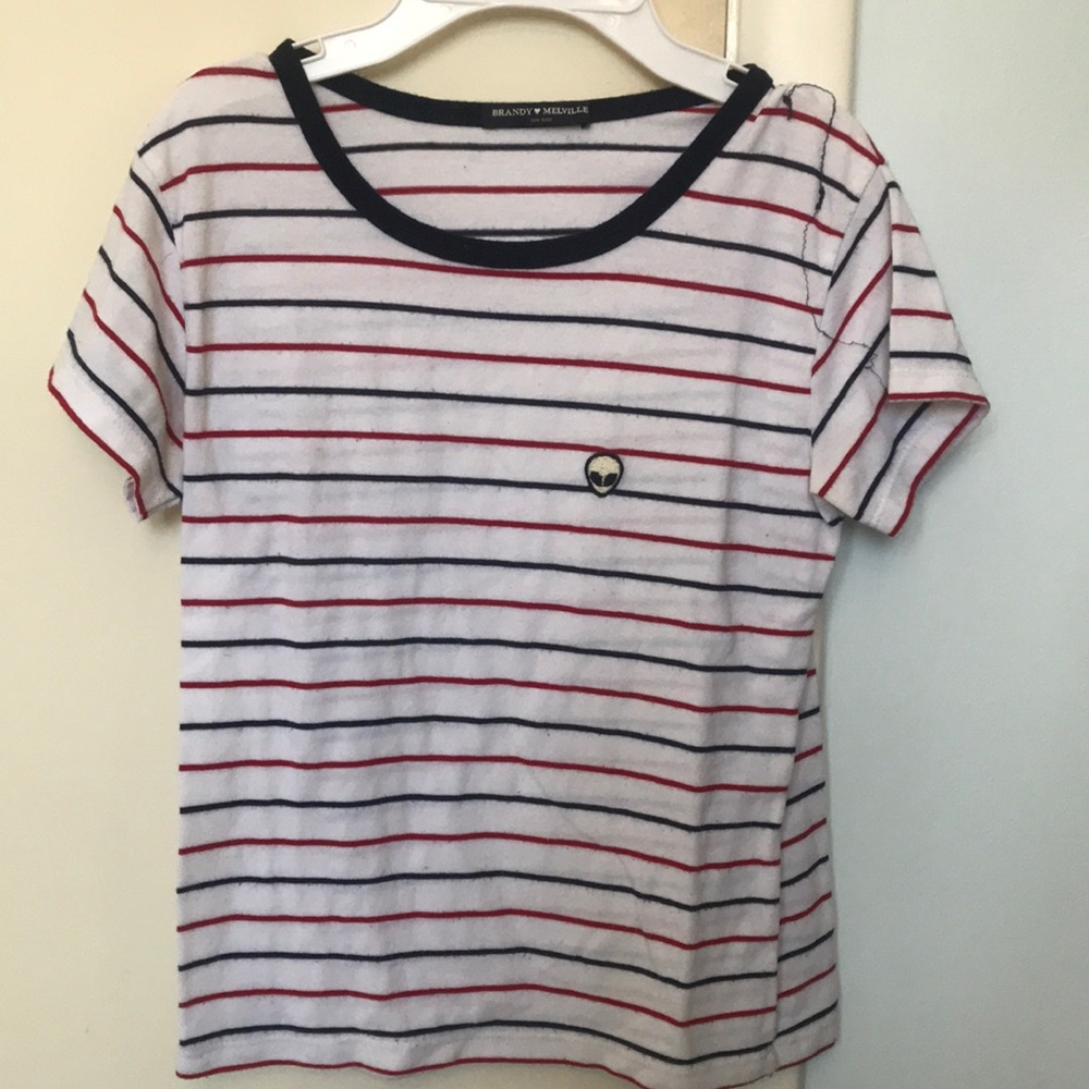 Brandy Melville Stripped Alien Shirt
